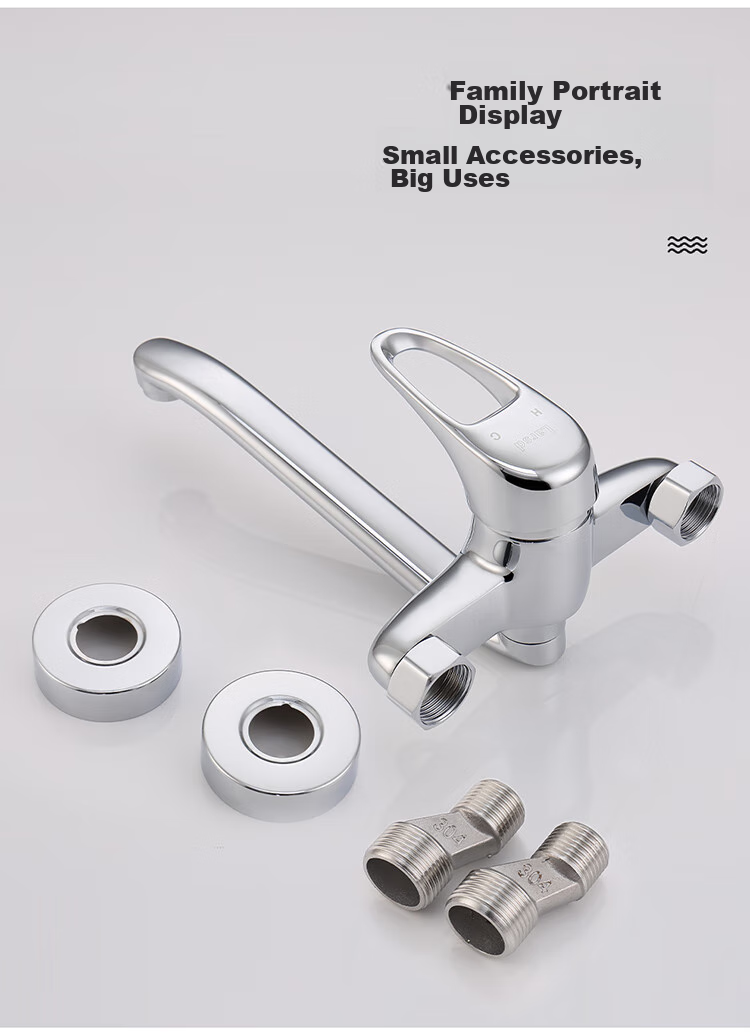 Larsd Wall-Mounted Kitchen Faucet, Hot And Cold Rotatable Sink Faucet for Vegetable Washing Basin And Balcony, Mixing Valve Faucet LD75012 11