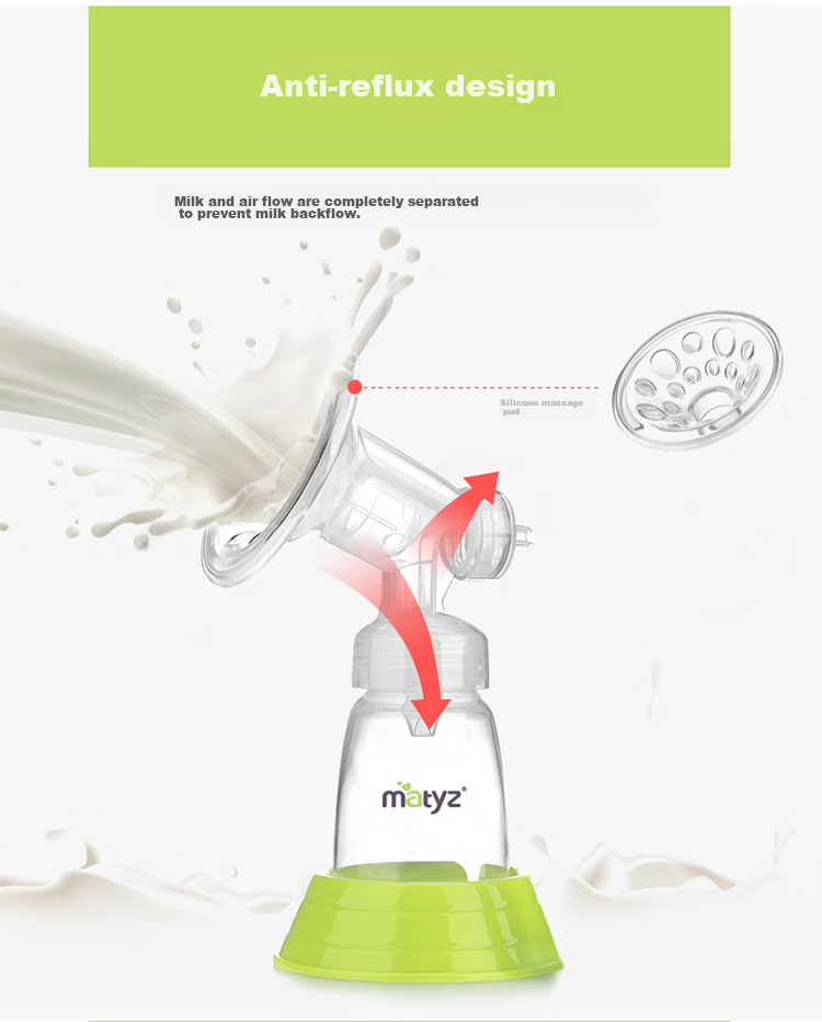 Matyz Manual Single-Sided Breast Pump, Portable Milk Extractor for Breast Milk, MZ-0913 2