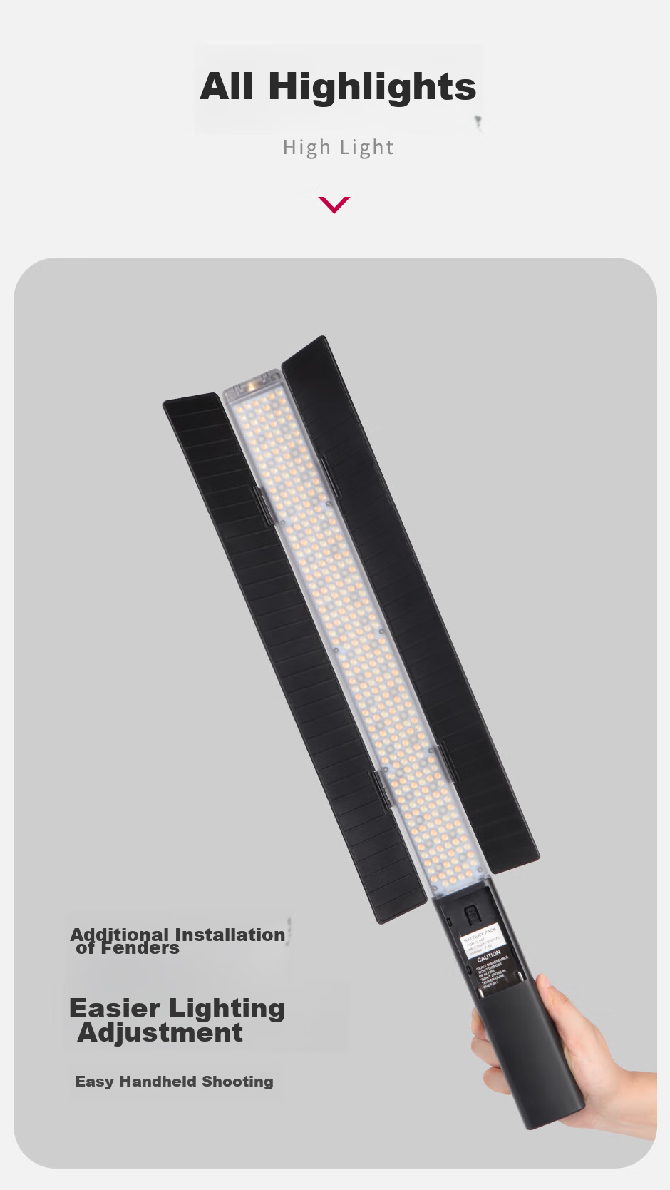 Hakutatz LED Handheld Photography Light Stick, RGB Color-Changing Ice Light for Live Streaming, Ambient Lighting, Contour Effects, Portrait Makeup, Live Broadcast Studio Lighting, Photography Light 3
