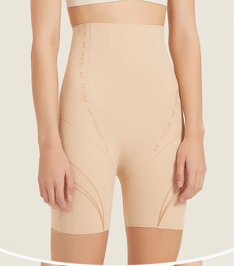 MiiOW Autumn Winter High Waist Women's Underwear High Elastic Comfortable Seamless Shaping Body Sculpting Strong Abdomen Control Hip Lift Pants M 17