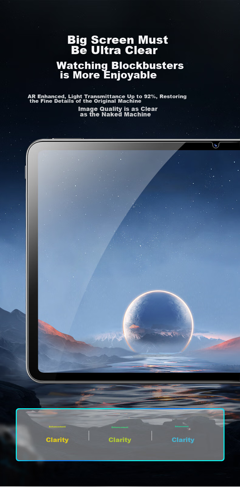 CangHua Tempered Glass Screen Protector for Huawei MatePad 10.4 Kirin/Yue Dong Version, Honor V7/V6 Tablet Protective Film, 10.4-Inch Shatterproof Anti-Fingerprint HD Screen Protector 13