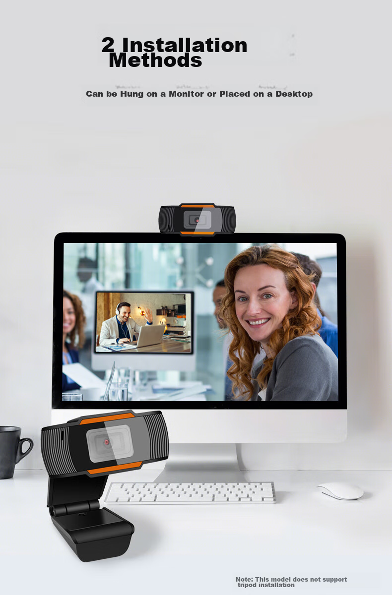 GESOBYTE C205 Computer Webcam, 720P HD Microphone, Video Calls, Conferences, Postgraduate Entrance Exams, Interviews, Online Classes, Desktop All-In Live Streaming, Home Teaching, USB External Connectio 8
