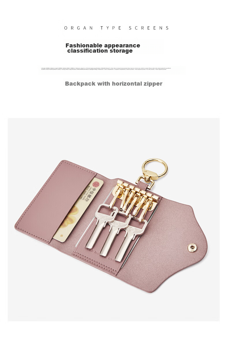 GOLF Key Pouch, Women's Fashionable Printed Multifunctional Storage Bag, Card Holder, Classic Key Case, Car Keychai 9