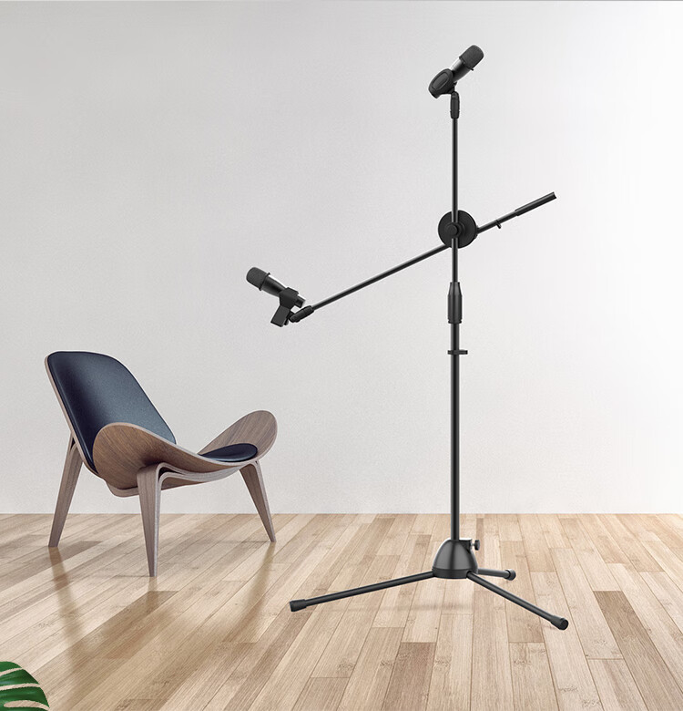 NINTAUS HY-103 Upgraded Microphone Stand, Floor-Standing Live Streaming Steel Tube, Telescopic Tripod, Recording Stage Stand Equipment with Microphone Clamp 11