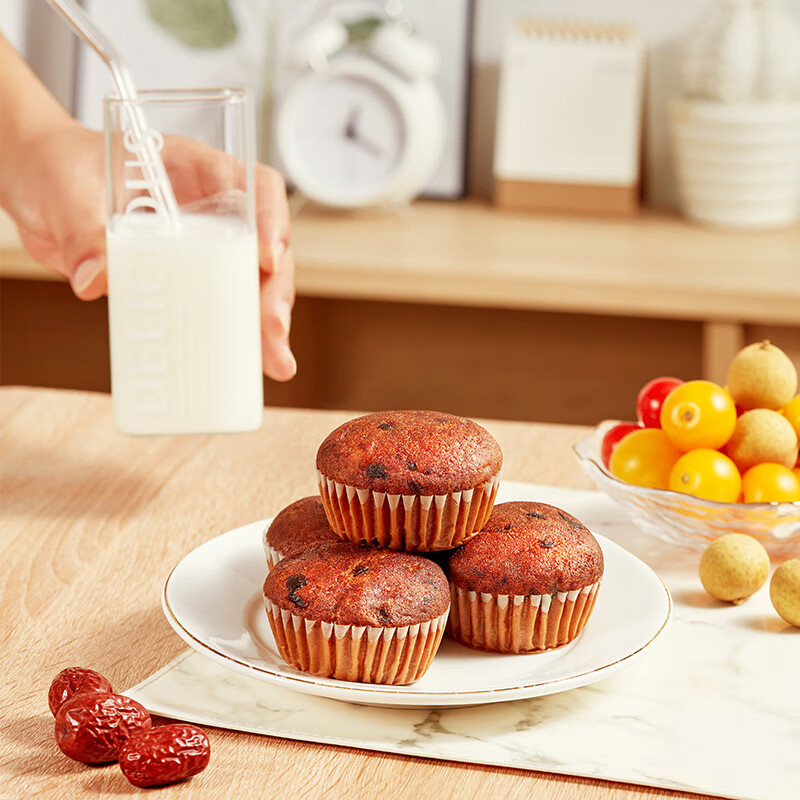 来伊份桂圆红枣蛋糕520g营养早餐面包整箱手撕吐司面包糕点点心休闲零食