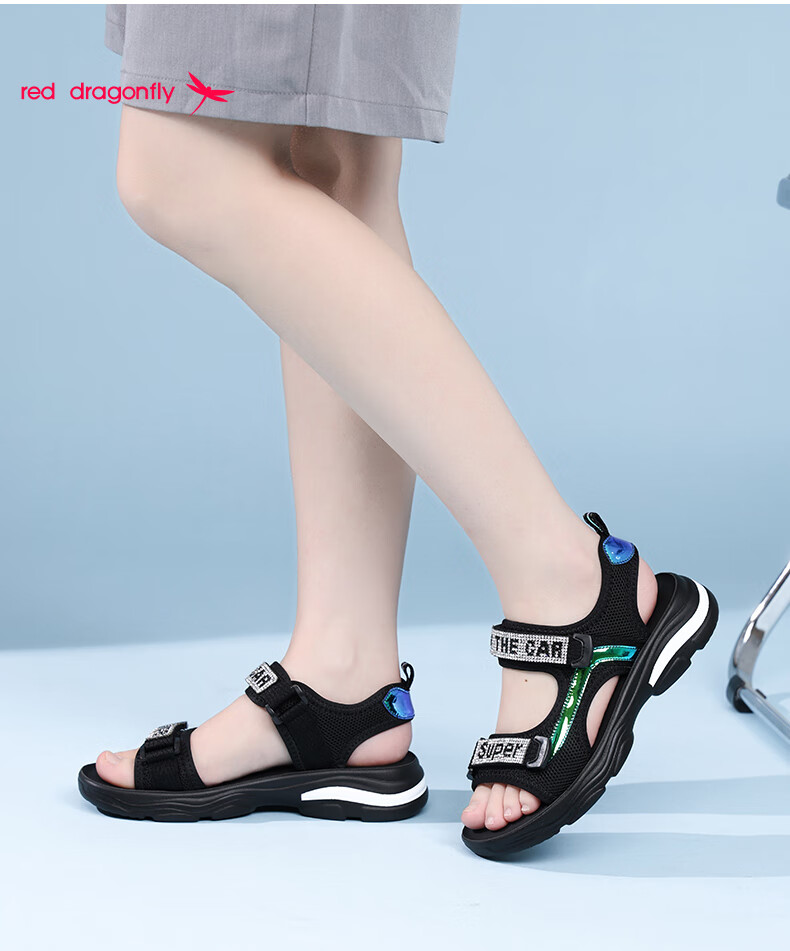 RED DRAGONFLY Women's Breathable Soft Sole Casual Roman Outdoor Sports Beach Sandals WTK233841 3
