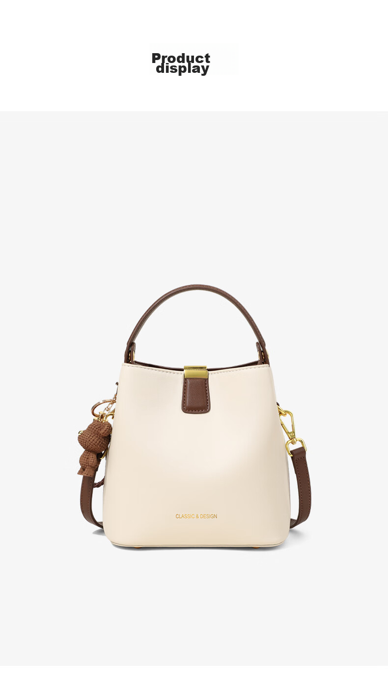 Viney Leather Handbag, Women's Brand Bucket Bag, Light Luxury Shoulder Crossbody Bag, Practical Birthday And Mother's Day Gift for Mom 13