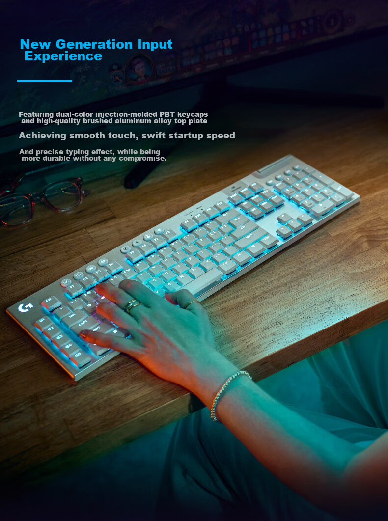 G G915 X LIGHTSPEED TKL Low Profile Gaming Keyboard (White-T), Brown Switch (Slight Paragraph Feel, Universal Switch) 7