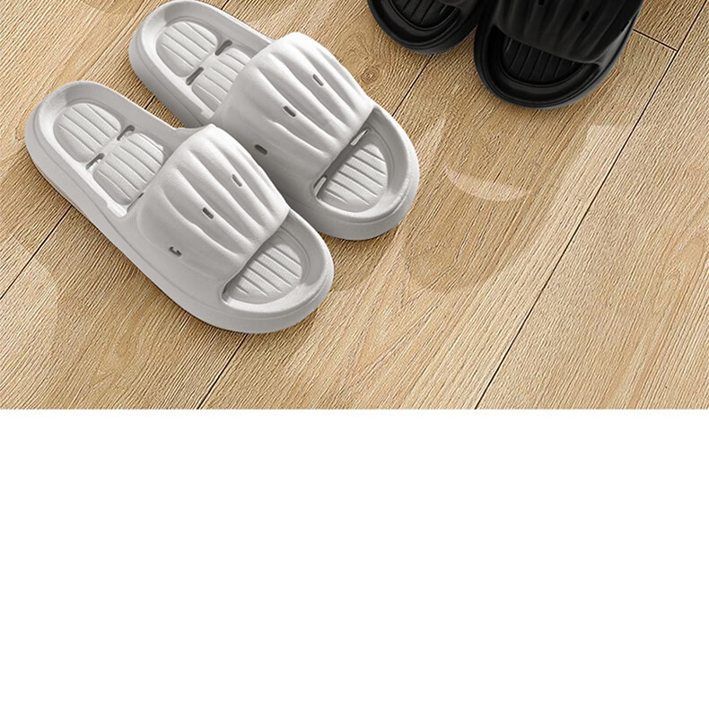 RENBEN Slippers for Men And Women, Couples' Home Bathroom Quick-Drying Water-Draining Slippers TX20001 Black 42-43 10