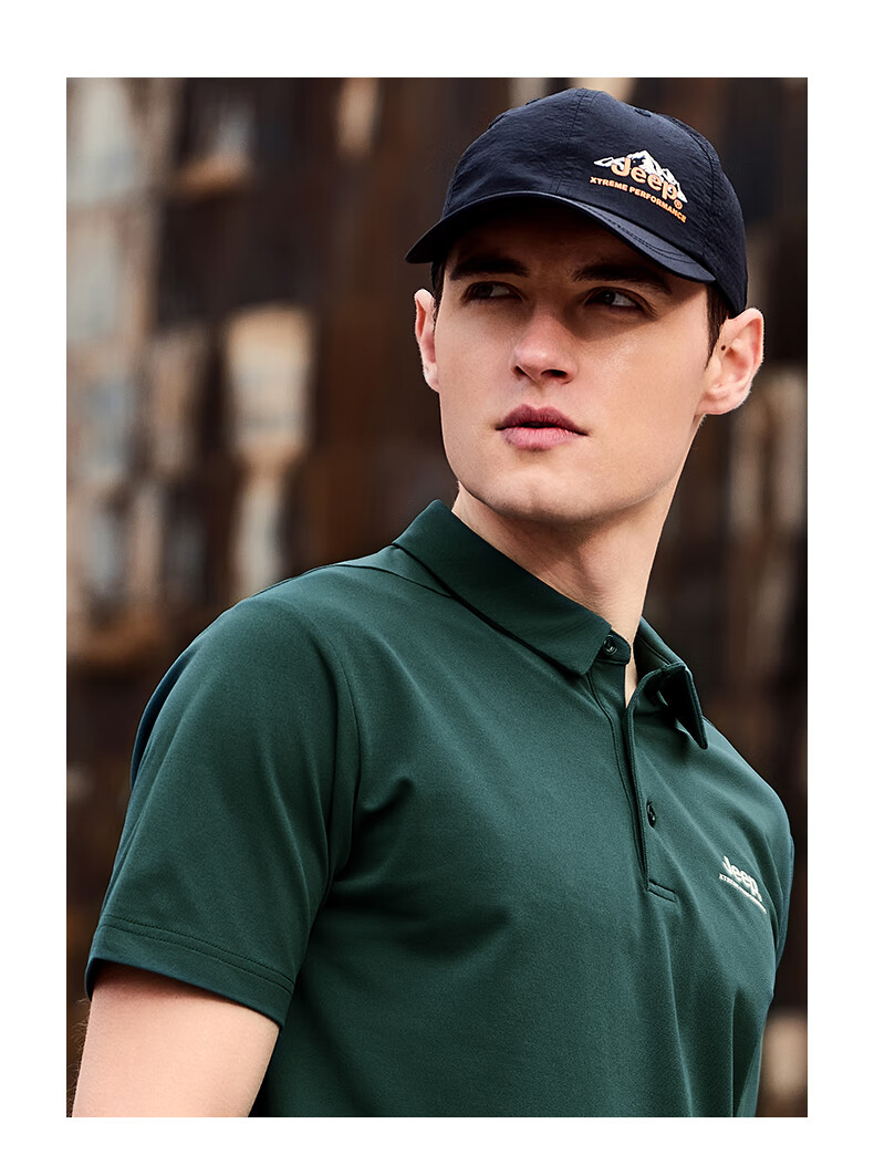 Jeep Quick-Dry Polo Shirt for Men, UPF40+ Sun Protection Short-Sleeve T-Shirt, Men's Outdoor Collared Quick-Dry Shirt, 9905 Navy Blue, 4XL 24