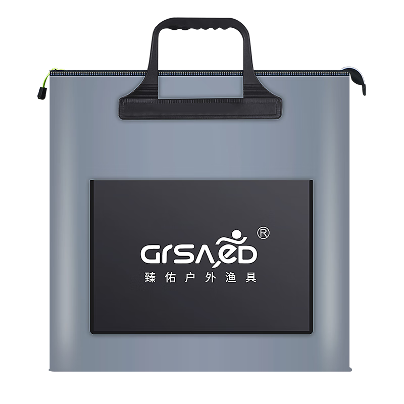 Grsaed Fishing Tackle Bag Handbag 48cm Multifunctional Waterproof Lightweight Fishing Tackle Bag Thickened Wear-Resistant Storage Live Fish Bucket Fishing Accessories Short Handle with Side Bag Gray