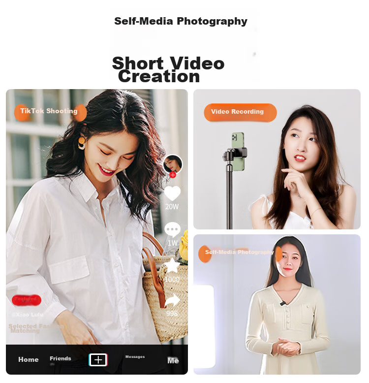 YOUFES YS7 Live Streaming Photography LED Fill Light Ball, Constant Lighting, Soft Light Ball for Shooting, Photography Studio Equipment, Camera Props, Short Video Host Beauty Kit 14