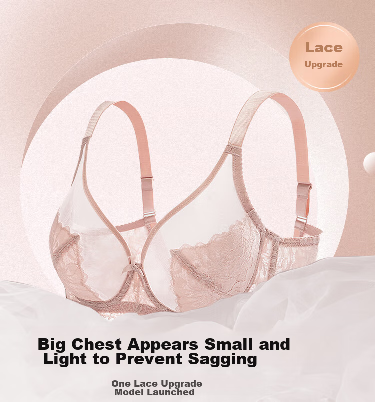 Ordifen 26 New Style Bra, Minimizing for Large Breasts, Full Coverage, Ultra-Thin, Low-Collar, Brassiere Set, Plus Size Women's Bra XB3314 1