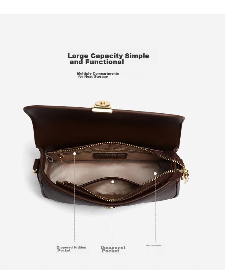 C.BANNER Leather Handbag, Women's Crossbody Bag, Shoulder Bag, Small Satchel for Women, Brand Birthday Mother's Day Gift, Practical Present for Mom 6