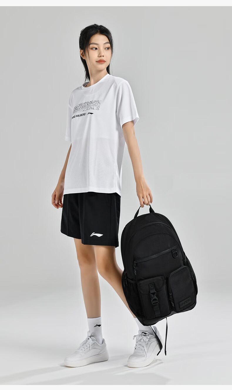 Li-Ning Table Tennis Backpack, Casual Outdoor Bag for Men And Women, Student Schoolbag, Laptop Bag, Lightweight Multifunctional Sports Bag 12