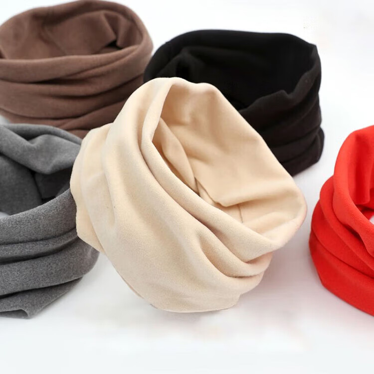 BWNK Neck Warmer for Men And Women, Autumn And Winter Warm Fleece-Lined Thick Knitted Hat, Outdoor Cycling Cold Protection Neck Gaiter, Black 1