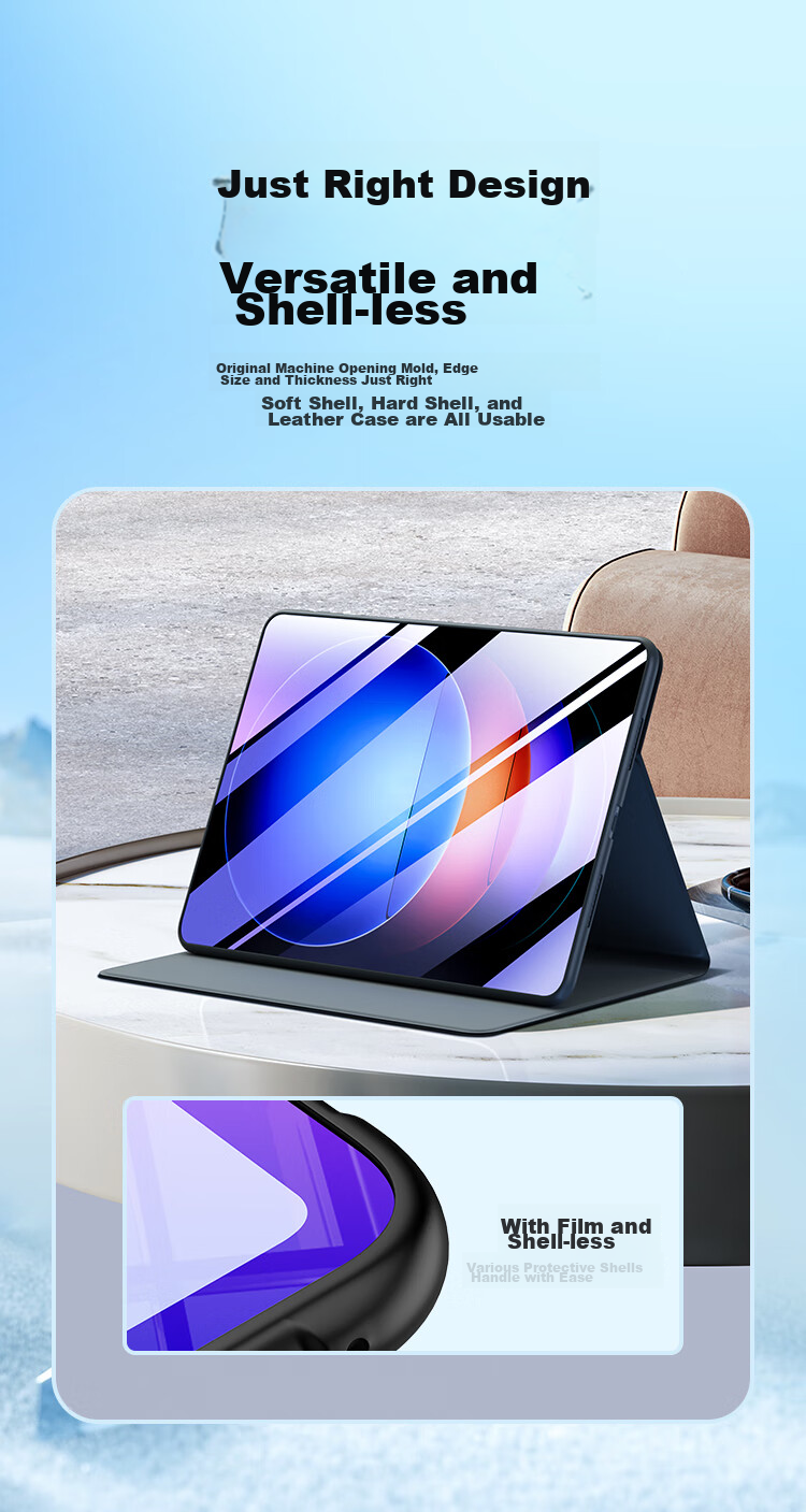 BIAZE Anti-Blue Light Tempered Glass Screen Protector for Xiaomi Pad 7S Pro/6S Pro/9Pro, Compatible with 12.4/12.5 Inch Xiaomi Tablets, PM224-Blue Light 9