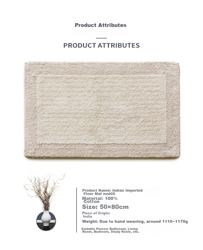 Amarelle Bathroom Mat, Dirt-Resistant Non-Slip Floor Mat, Light Camel Color (50*80cm) 11