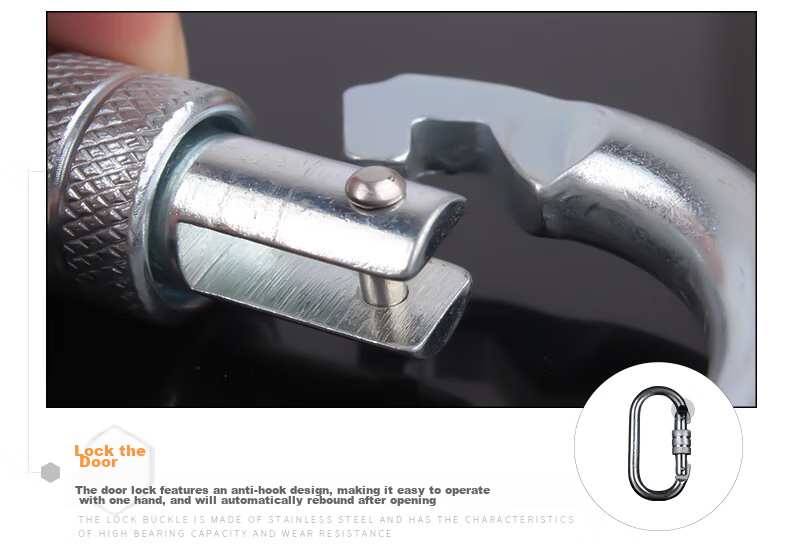 Golmud Safety Hook O-Type 25KN Main Lock, Climbing And Rock Climbing Anti-Slip Buckle, Load-Bearing Safety Hook GM908 8