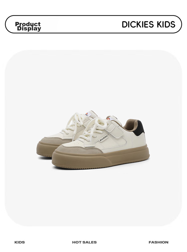 Dickies Children's Canvas Shoes, New Spring And Summer Style for Girls, Casual Shoes with Fleece Lining, Comfortable Training Shoes for Older Kids, Lightweight Versatile White Sneakers for Students 22