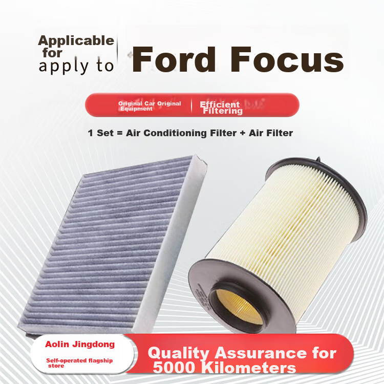 Aolin Air Filter Set Including Air Conditioning Filter + Air Filter Cleaner for 2015-2021 Ford Focus (1.0T/1.5L) 1