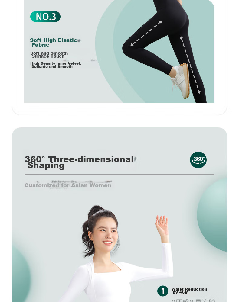 HR Shark Leggings for Women, High-Waisted Slimming Tummy Control Butt-Lifting Shaping Pants, Obsidian Black, Size L 5
