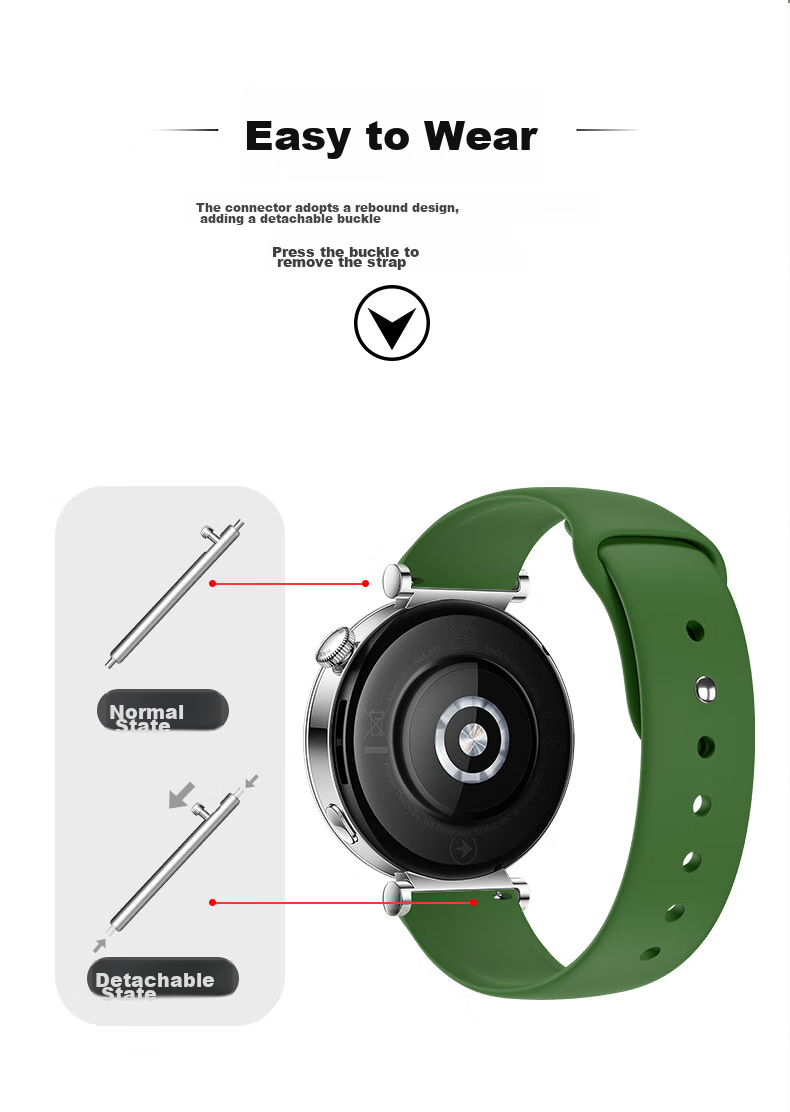 Weiqiantu Compatible with Huawei GT7/GT6/GT5/Pro Watch Bands, Watch6/Pro/watch5/watch4pro Watch Straps, Sports Silicone GT4/GT3/buds2 for Men And Wome 6