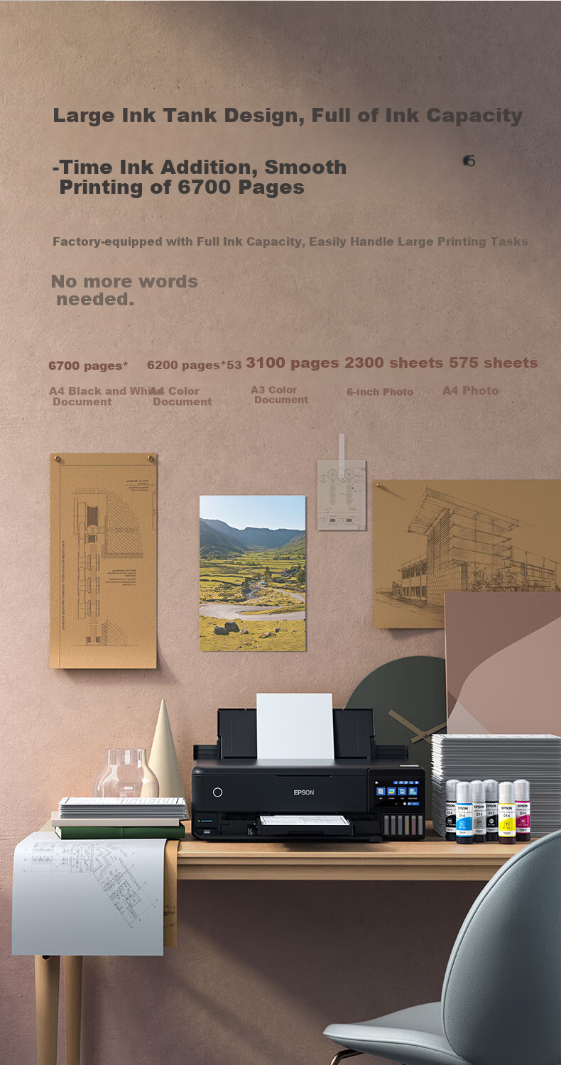 Epson L8188, A3+, Ink Tank System, High-End All-In Photo Printer with Six Colors 8