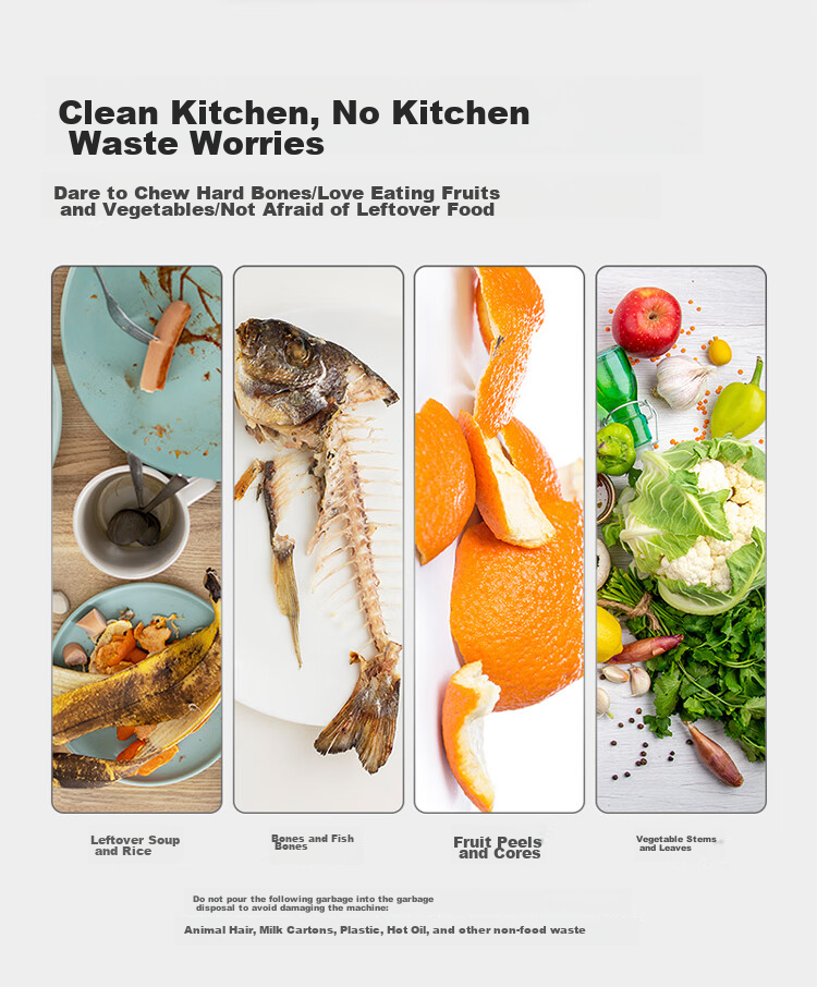 BECBAS Intelligent Garbage Disposal, Kitchen Food Waste Crusher, Wireless Switch E40evo 14