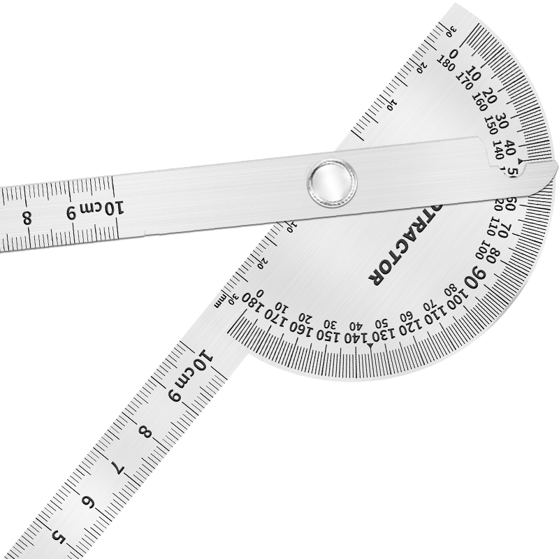 SYNTEK Angle Ruler, High-Precision Protractor, Industrial Angle Ruler, Movable Stainless Steel, Multifunctional Carpenter's Ruler, 120*200mm