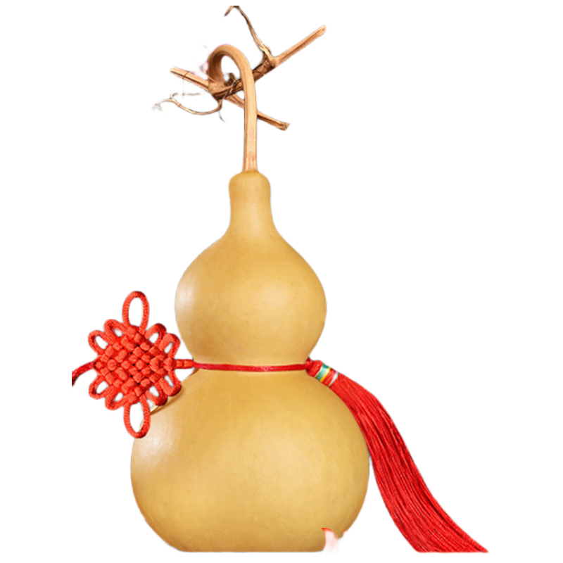 BinYue Natural Gourd Pendant Large Gourd Ornament Large Dragon Head Gourd Cultural Play Gourd Handheld 21-25cm