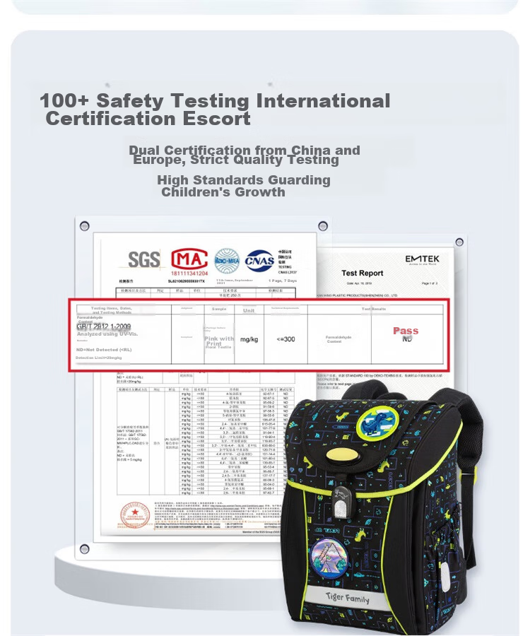 TigerFamily Backpack for Primary School Students Grades 1-3 Children's Spine-Protecting Lightweight Large-Capacity Shoulder Bag Backpack 8