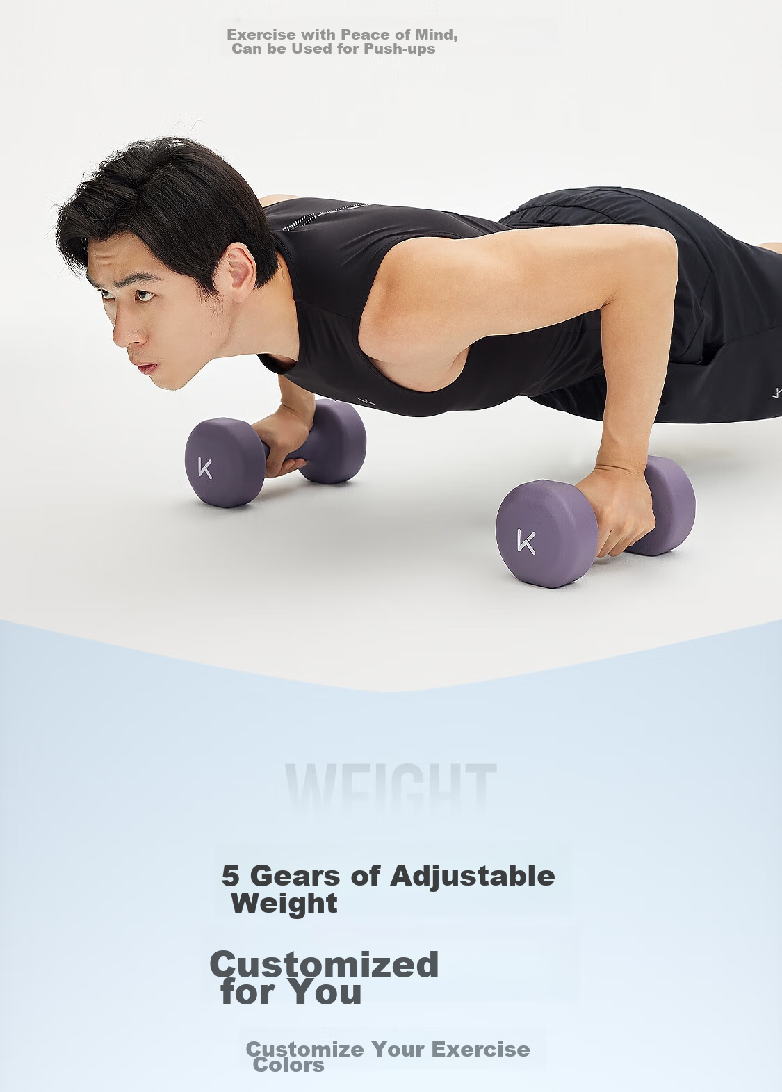 Keep Colored Coated Dumbbells for Men's Arm Muscle Exercise, Home Fitness Shaping, Amber Brown 6kg*2 8