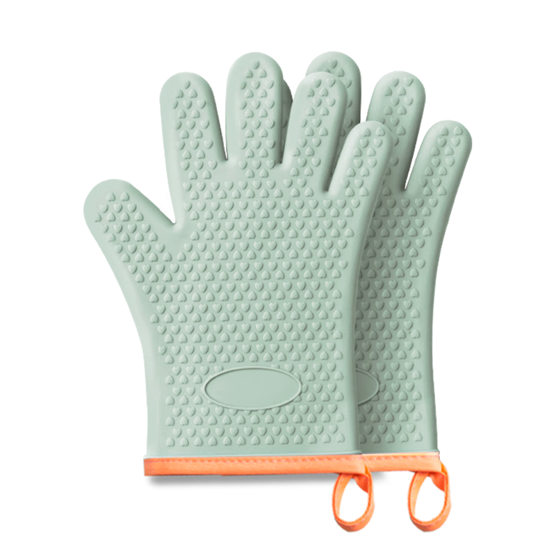 Mohuanchufang Heat-Resistant Gloves, Oven Microwave Gloves, High-Temperature Kitchen Baking Gloves, Five-Layer Thick, 2-Piece Set