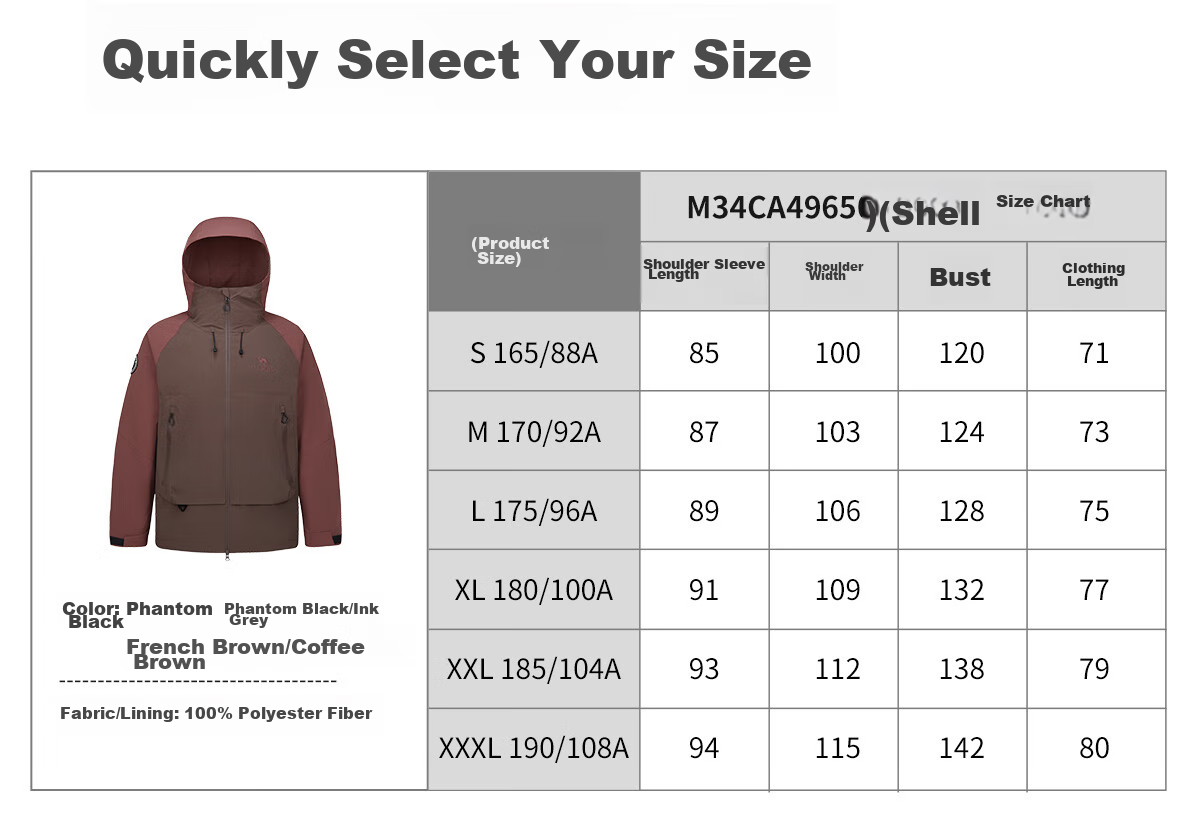CAMEL Men's Outdoor Jacket, Three-In Windproof And Waterproof Coat, Hiking Wear, Outerwear for Men M34CA49650 25