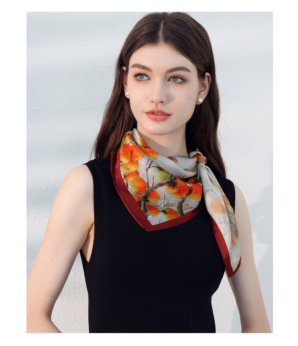 Hangsilu Silk Scarf for Women, Square Scarf, Lightweight Mulberry Silk Neck Scarf, Birthday And Holiday Gift for Mom, Teacher, Or Friends 8
