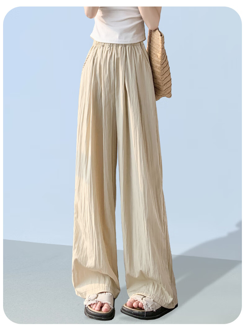 FitonTon Women's Pants, 2025 New Japanese-Style Lazy Yamamoto Pants, Loose-Fitting Slimming Wide-Leg Trousers, High-Waisted Draping Floor-Length Pants 16