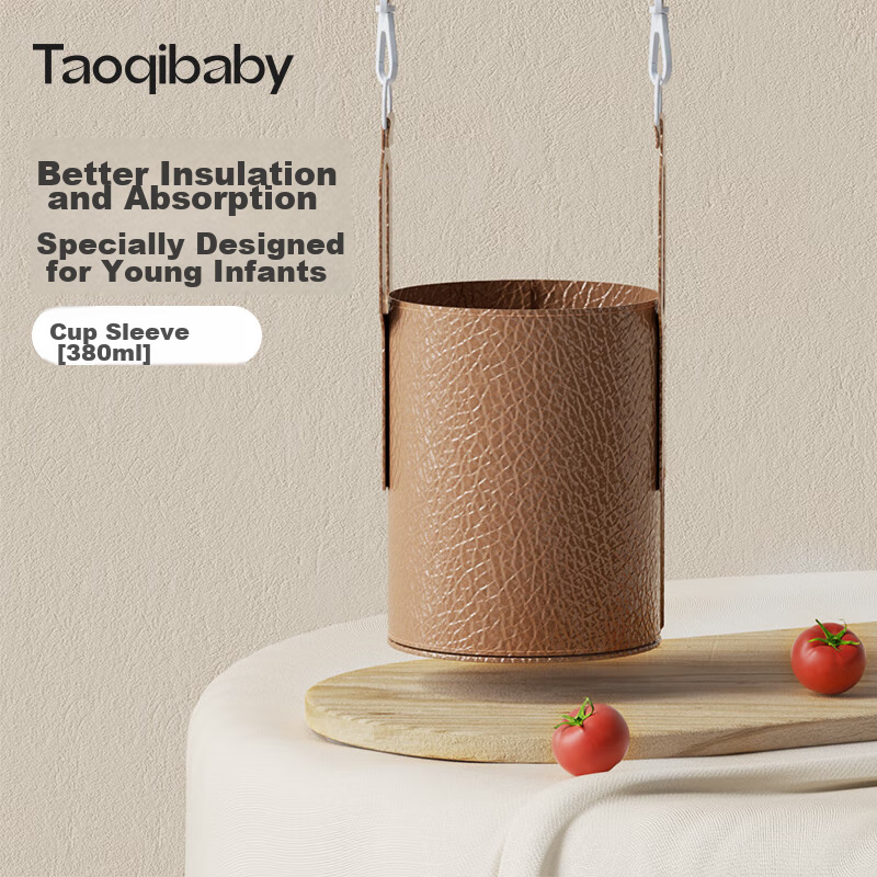 Детская термокружка-непроливайка Taoqibaby с трубочкой, 380 мл, с ручками, защита от падения, для малышей от 6 месяцев, синий