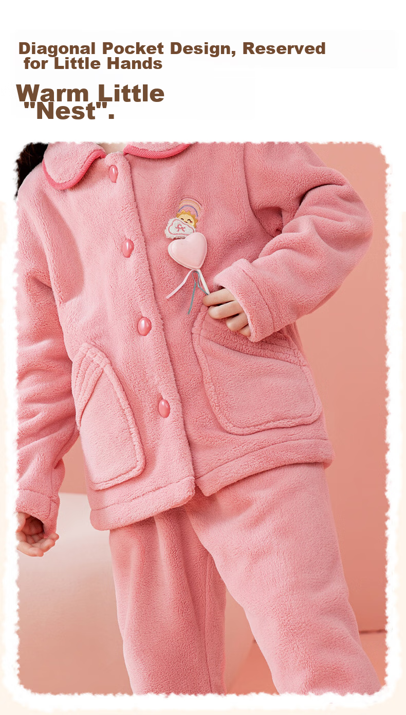 Fenteng Children's Pajamas for Boys, Anti-Static, Thickened Double-Sided Fleece, Warm, Big Kids' Loungewear Q9FJ257940359 33