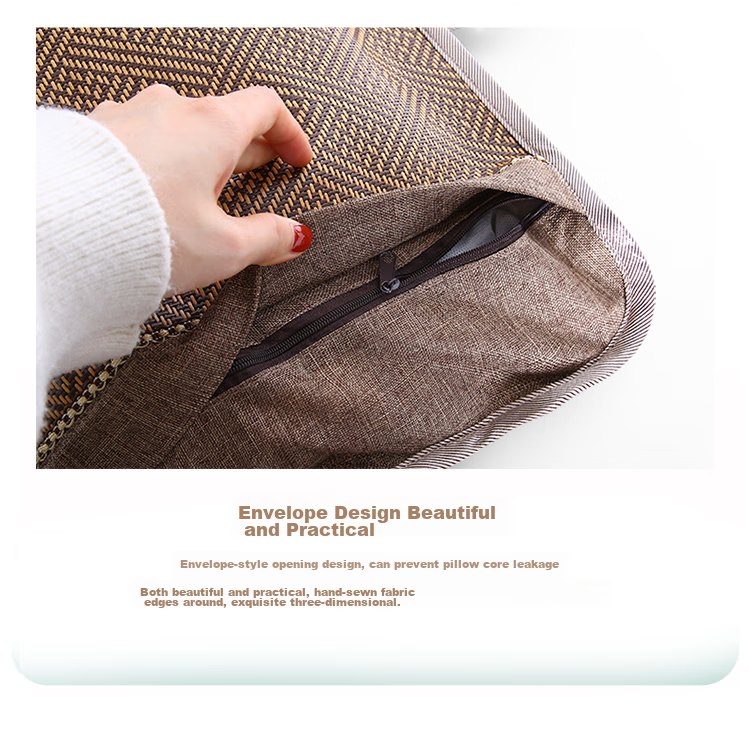 Laoxijiang Cooling Mat Pillow, Ice Silk Rattan Mat Pillow Core, Floral Scent Pillow Core, Single Pack, 60*35cm 6