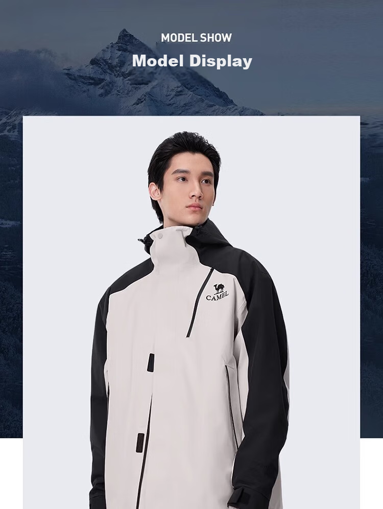 CAMEL [Wangzhe Kaijia] Outdoor Three-In Jacket for Men And Women, Windproof Coat, New Hiking Wear 17
