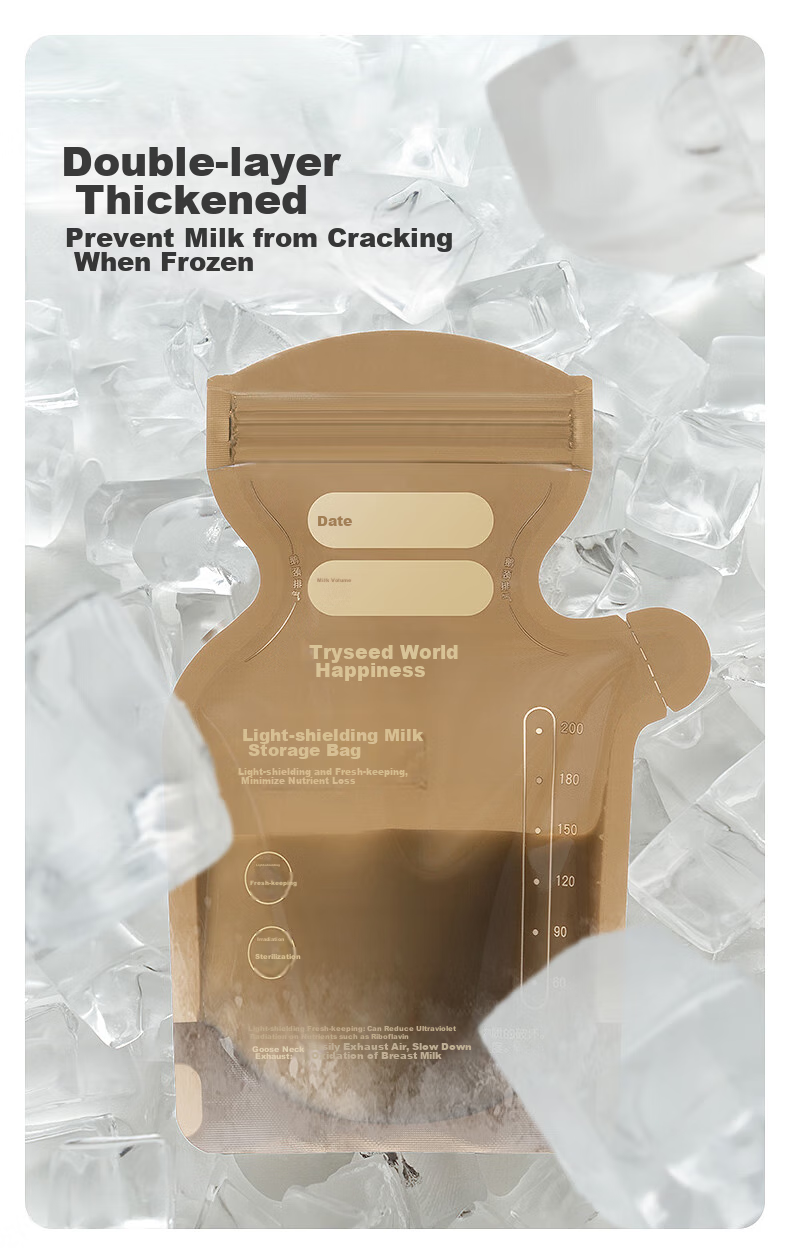 Shixi Light-Proof Breast Milk Storage Bags, Disposable Small Size, for Storing Breast Milk And Formula, 200ml*30 Pieces 14