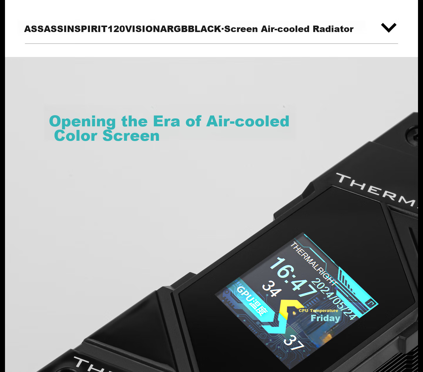 Thermalright Assassin Spirit 120 VISION ARGB BLACK CPU Air Cooler AS120 VISION ARGB BLACK 3