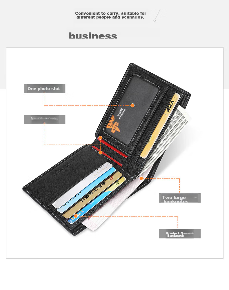 MEXICAN Men's Wallet, Genuine Top-Grain Leather, Multi-Card Slots, High-End Gift Box, Birthday Present for Men And Fathers 11
