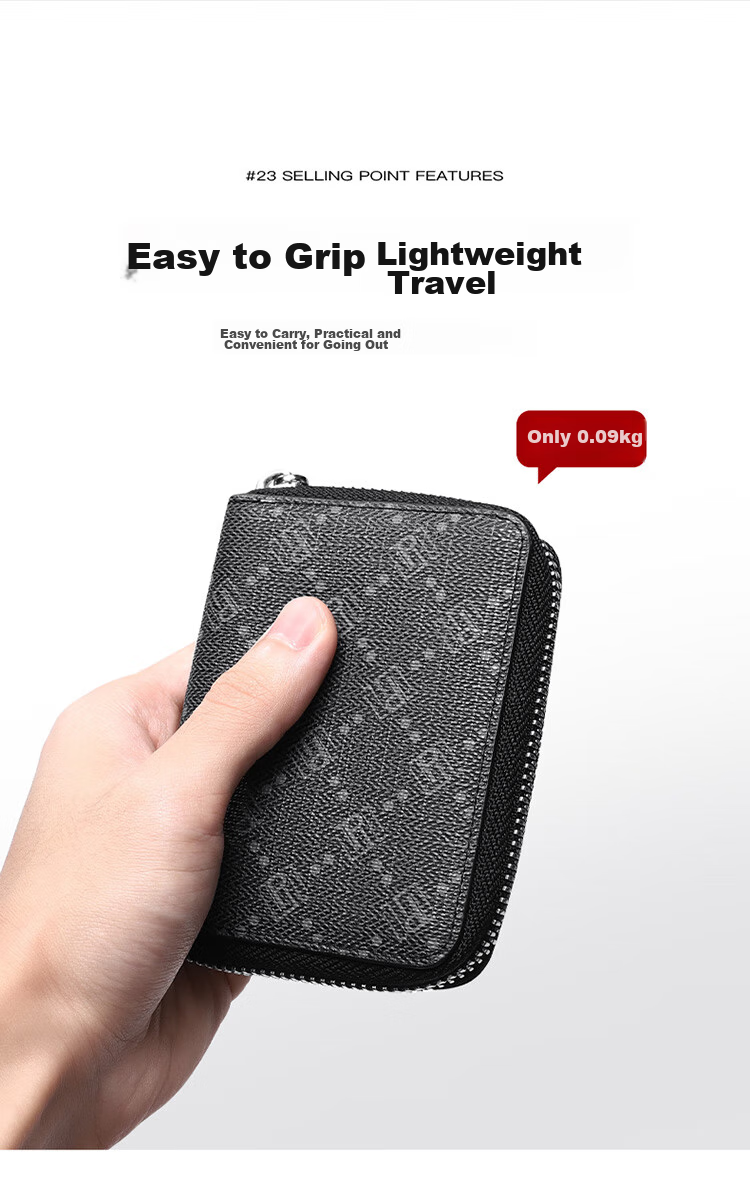 POLO Card Holder for Men, Multi-Card Accordion Wallet, Portable Coin Purse, Business Card Case, Gift Box Set, Birthday Present for Boyfriend 6