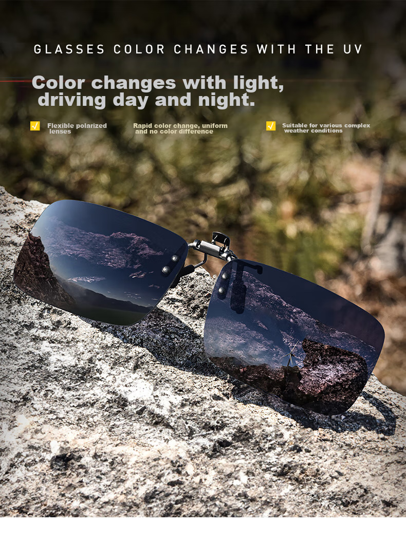 CAPONI Clip-On Sunglasses for Nearsightedness, Polarized, Specialized for Drivers, Fishing, Night Vision, And Sun Protectio 1