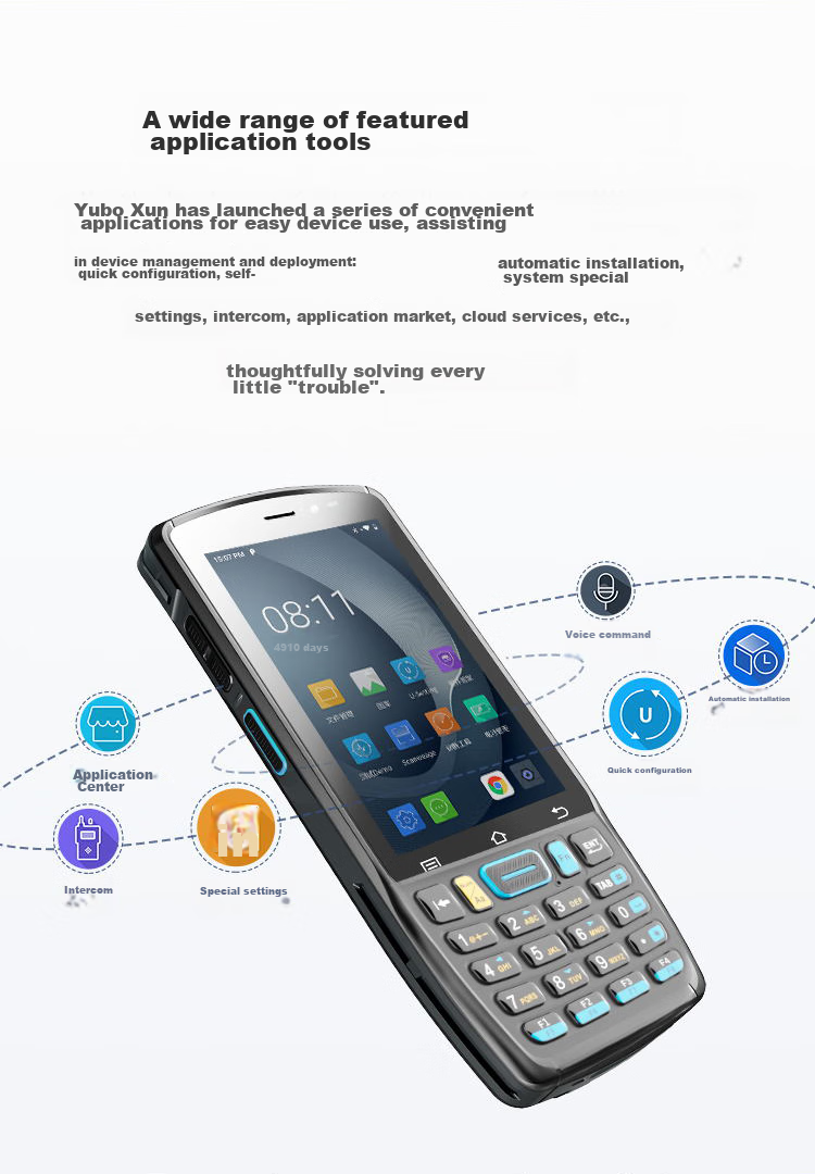 UROVO DT40SE Handheld Data Terminal, Industrial PDA, Barcode Scanner, Android Telecom ERP Bluetooth Gun, Inventory Machine, One-Dimensional And Two-Dimensional Wireless Scanner 6