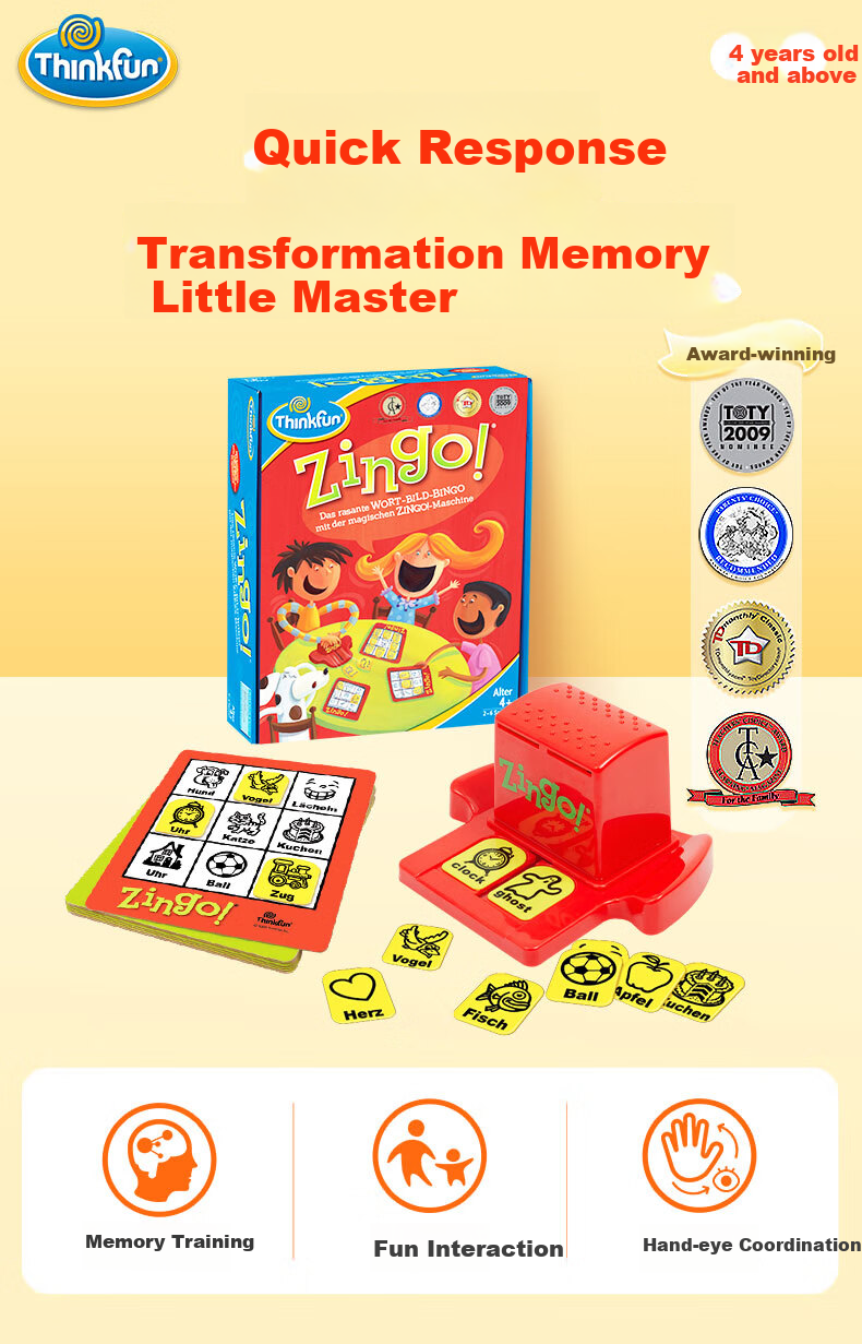 ThinkFun Quick Number Recognition STEAM Educational Toy for Children, Early Learning Game for Boys And Girls, Birthday Gift for Kids 8 Years Old 2
