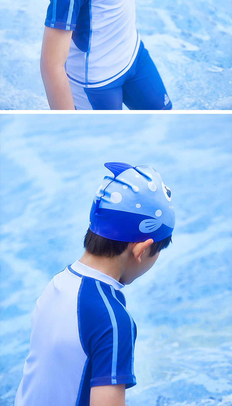 Peak Kids Silicone Swim Cap Comfortable Skin-Friendly Non-Tight Fashion High Elasticity Swimming Hair Protection Pink 8