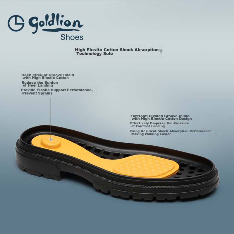 Мужские классические кожаные туфли Goldlion, модель G550430346AAA, черные, размер 39